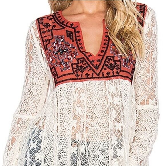 Cato White Casablanca Embroidered Lace Top - Picture 3 of 11